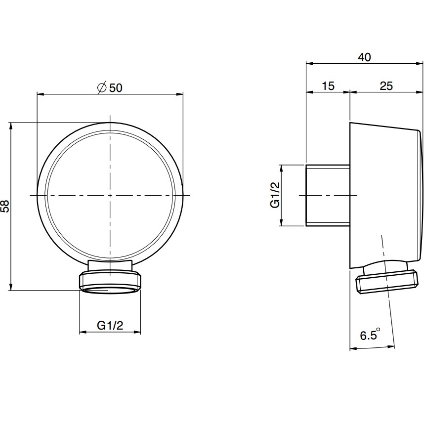 Шланговое подключение 1/2 Fima Carlo Frattini Wellness F2013CR (хром)