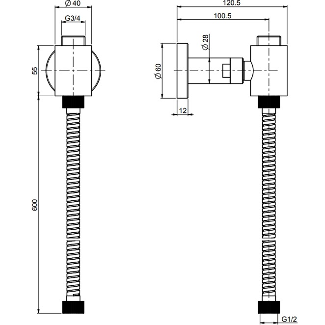 Шланговое подключение 1/2 Fima Carlo Frattini Wellness F2124OR (золотой)