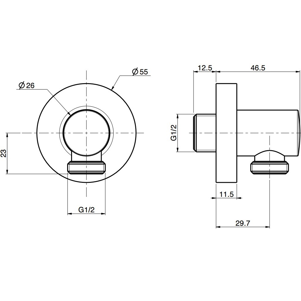 Шланговое подключение 1/2 Fima Carlo Frattini Wellness F2172OR (золотой)