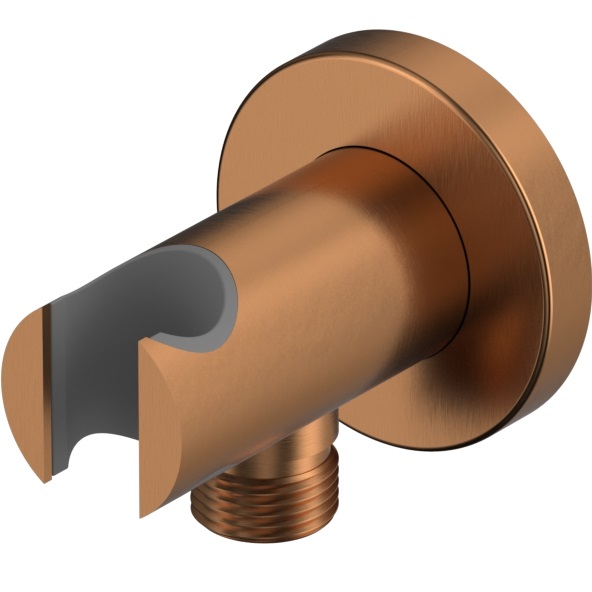 Шланговое подключение с держателем для лейки Whitecross Серия Y Y1005CPB (медь брашированная PVD)