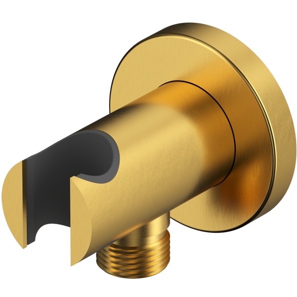 Шланговое подключение с держателем для лейки Whitecross Серия Y Y1005GLB (золото брашированное PVD)