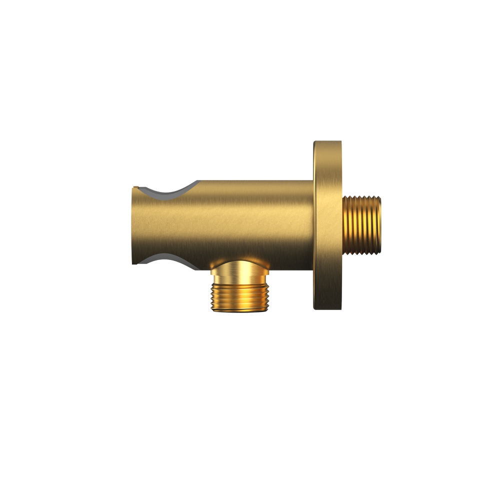 Шланговое подключение с держателем для лейки Whitecross Серия Y Y1005GLB (золото брашированное PVD)