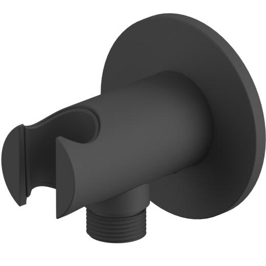 Шланговое подключение с держателем для лейки Whitecross Серия Y Y1015BL (черный матовый)