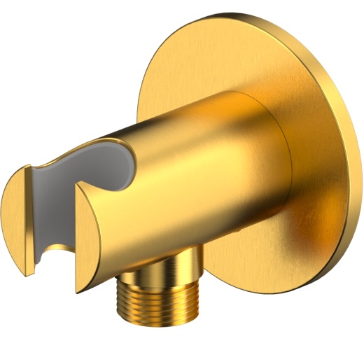 Шланговое подключение с держателем для лейки Whitecross Серия Y Y1015GLB (золото брашированное PVD)