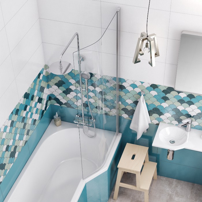 Шторка для ванны Excellent Be Spot KAEX.2309.750.PR 75 см (хром) правая