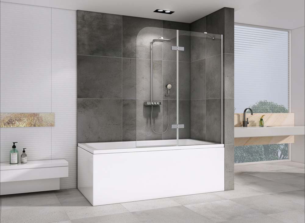 Шторка на ванну Abber Ewiges Wasser AG51120 120x140 (хром)