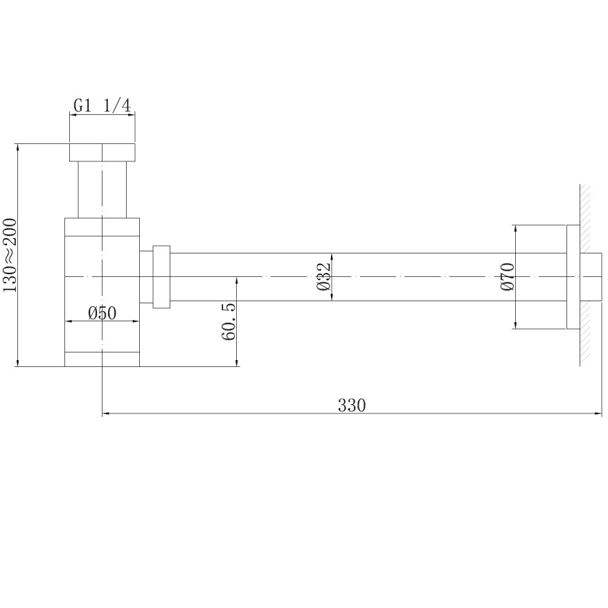 Сифон для раковины Abber Bequem AF0030B (черный матовый)