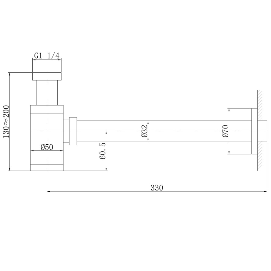 Сифон для раковины Abber Bequem AF0030NG (никель)