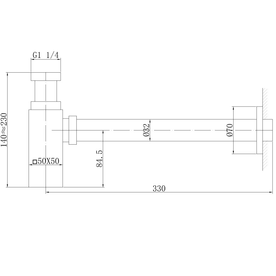 Сифон для раковины Abber Bequem AF0031G (золотой матовый)