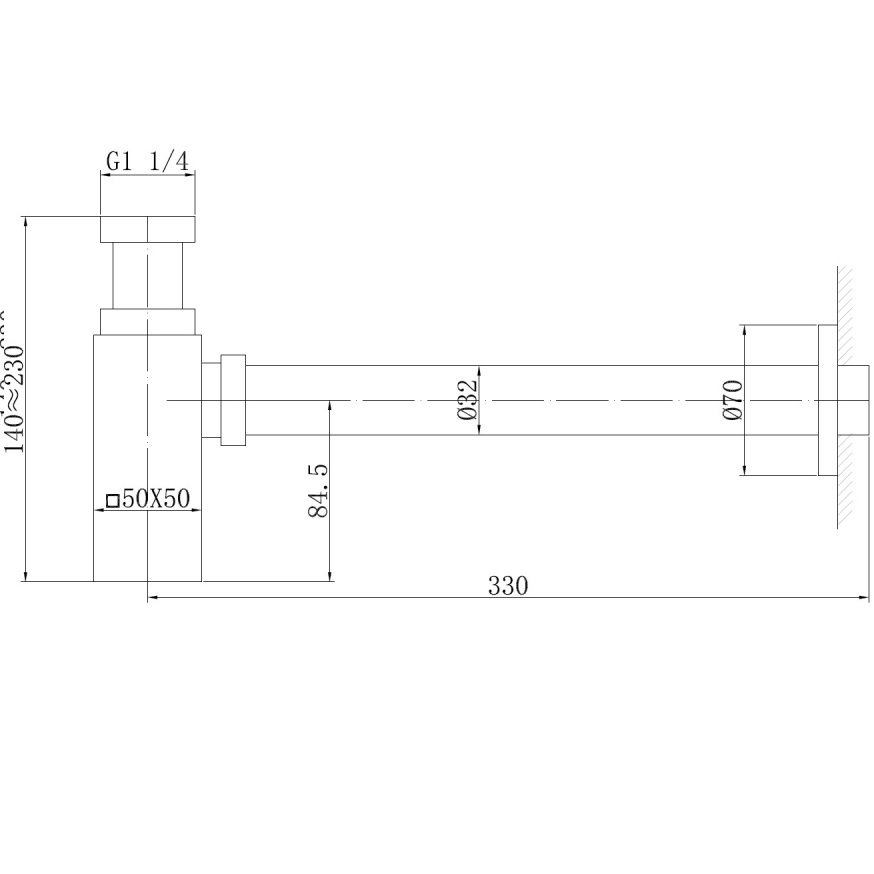 Сифон для раковины Abber Bequem AF0031RG (розовое золото)