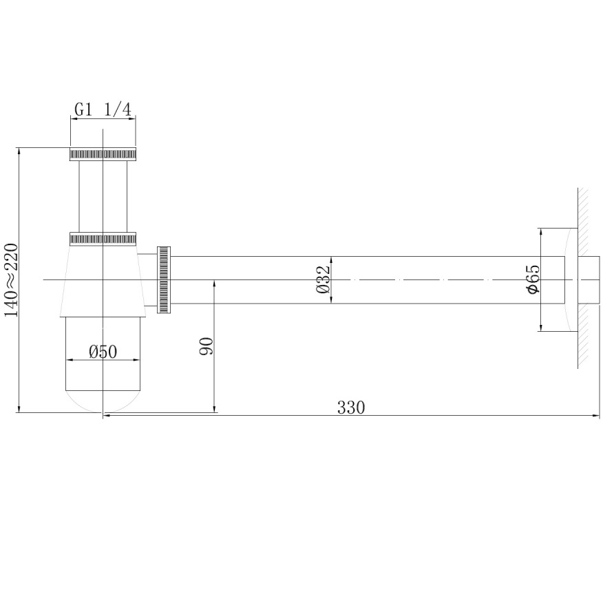 Сифон для раковины Abber Bequem AF0032G (золотой матовый)