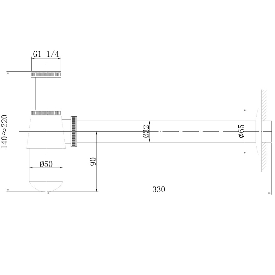 Сифон для раковины Abber Bequem AF0032NG (никель)