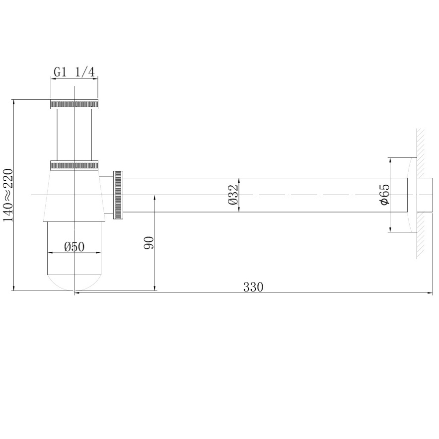 Сифон для раковины Abber Bequem AF0032RG (розовое золото)