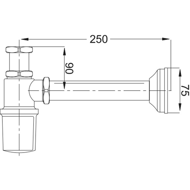 Сифон для раковины Fima Carlo Frattini Sottolavabo F400CR (хром)