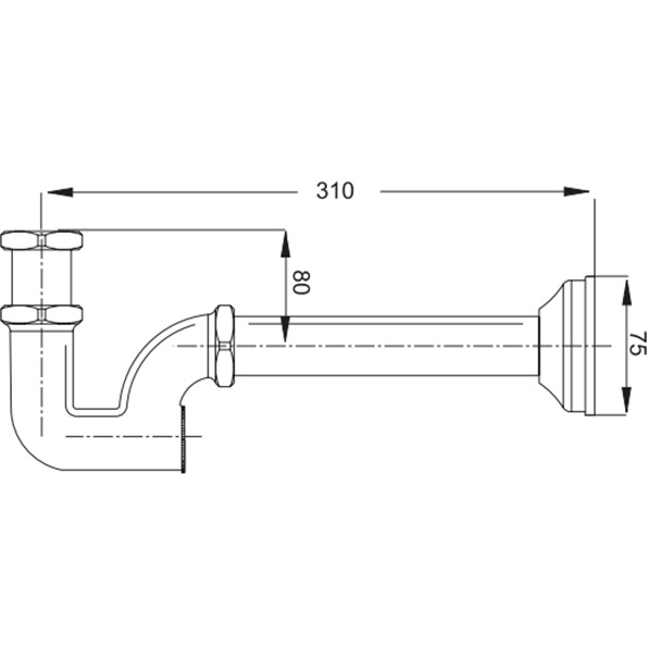 Сифон для раковины с доступом сзади Fima Carlo Frattini Complementi Bagno F401CR (хром), без слива