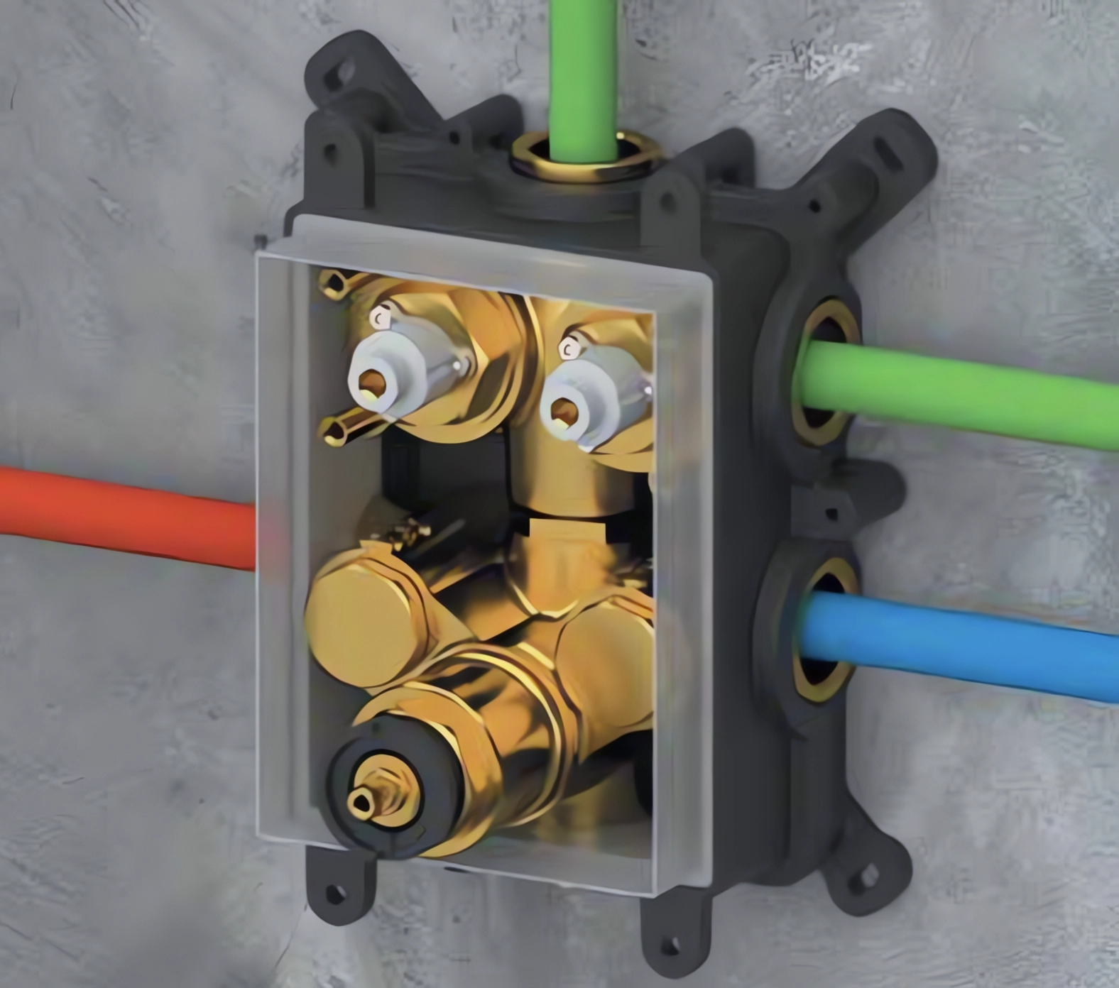 Скрытая часть для смесителя Remer Thermobox на 2 выхода RRBOX99D2 с термостатом