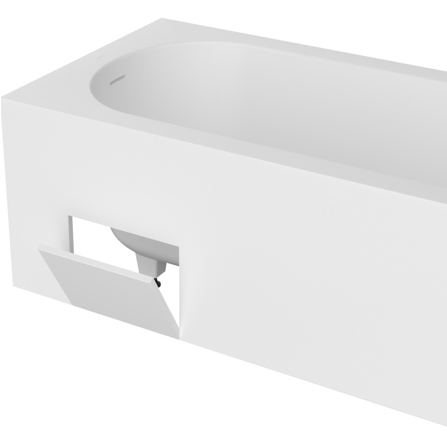 Скрытый люк в экране Whitecross 1102.XXXX.200 (белый матовый), иск. камень