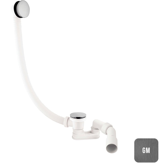 Слив-перелив для ванны Almar Core E096003.GM (оружейный металл брашированный PVD)