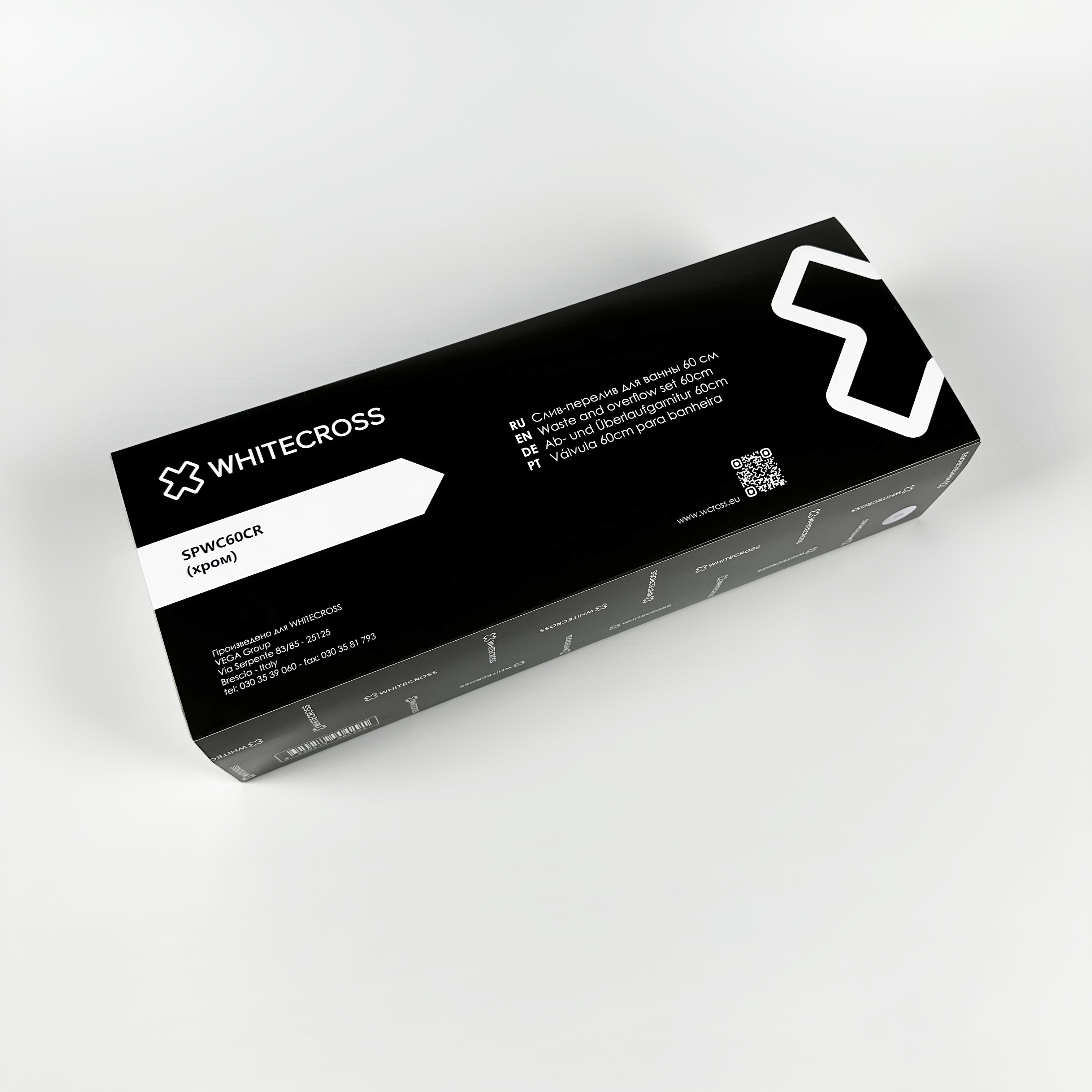 Слив-перелив для ванны автомат 60 см., Whitecross SPWC60CR (хром)