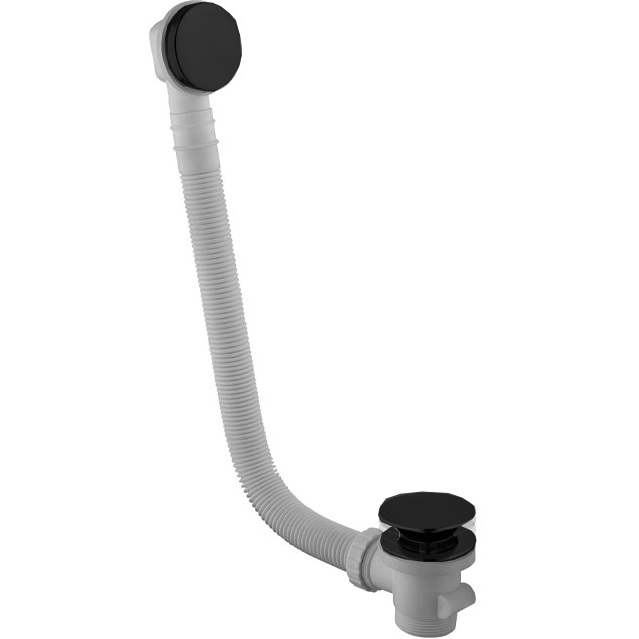 Слив-перелив для ванны Fima Carlo Frattini Complementi Bagno F2003NS (черный матовый), с донным клапаном