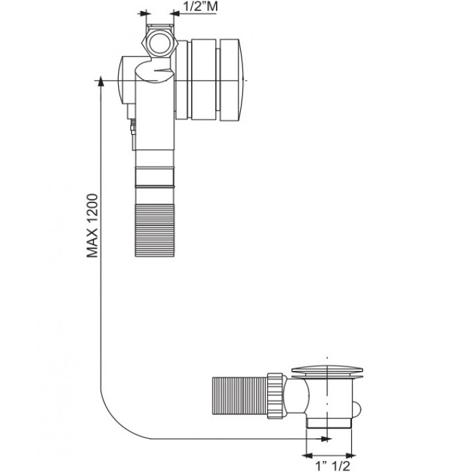 Сливной гарнитур для ванны Fima Carlo Frattini F2003ERBS (белый матовый)
