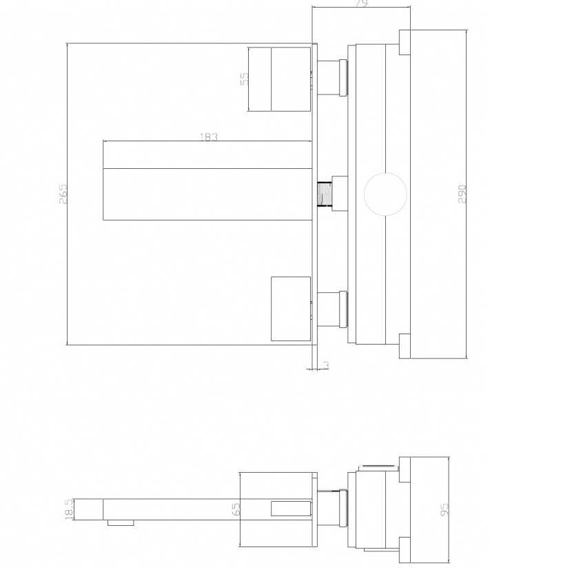 Смеситель для раковины Abber Daheim AF82122B (черный матовый), скрытого монтажа