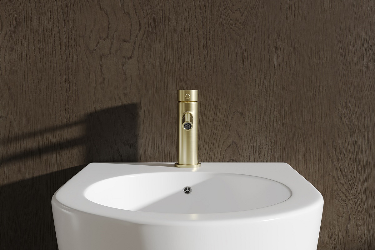 Смеситель для биде Abber Wasser Kreis 316 AF8124BG (золото брашированное)