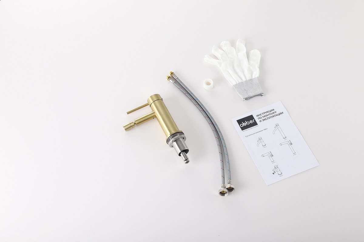 Смеситель для биде Abber Wasser Kreis 316 AF8124BG (золото брашированное)