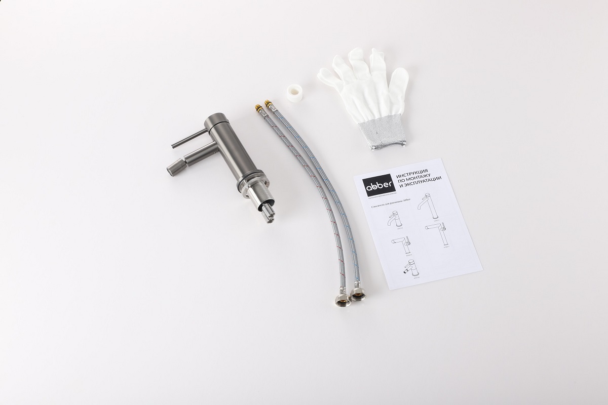 Смеситель для биде Abber Wasser Kreis 316 AF8124BGG (оружейная сталь брашированная)