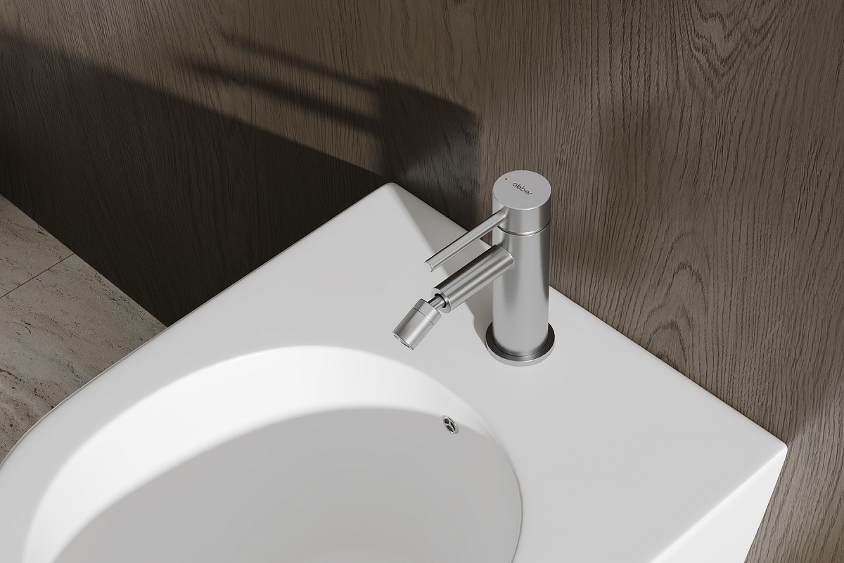 Смеситель для биде Abber Wasser Kreis 316 AF8124BST (сталь брашированная)