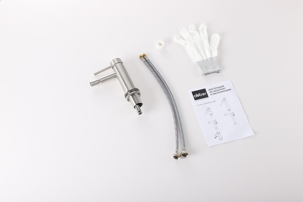 Смеситель для биде Abber Wasser Kreis 316 AF8124BST (сталь брашированная)