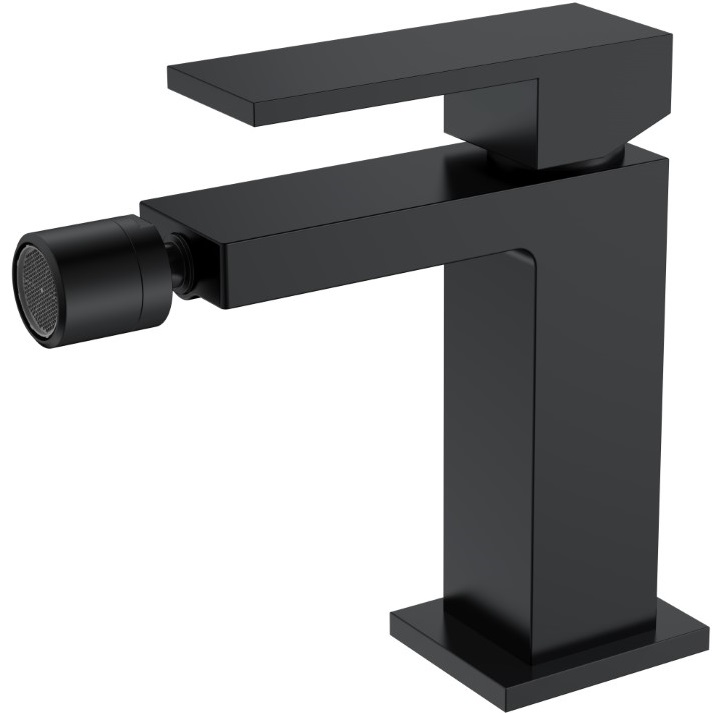 Смеситель для биде Boheme Qubic 476-B (черный матовый), без донного клапана