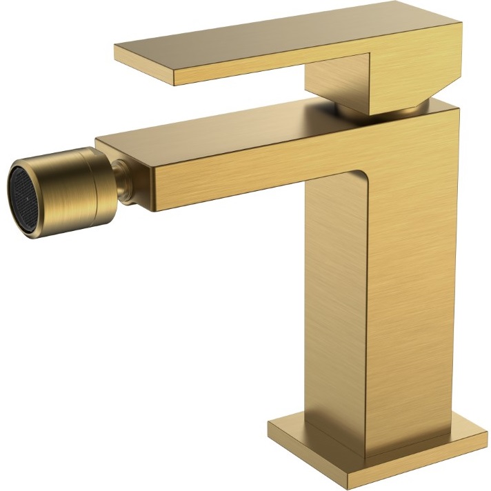 Смеситель для биде Boheme Qubic 476-BR (бронза), без донного клапана