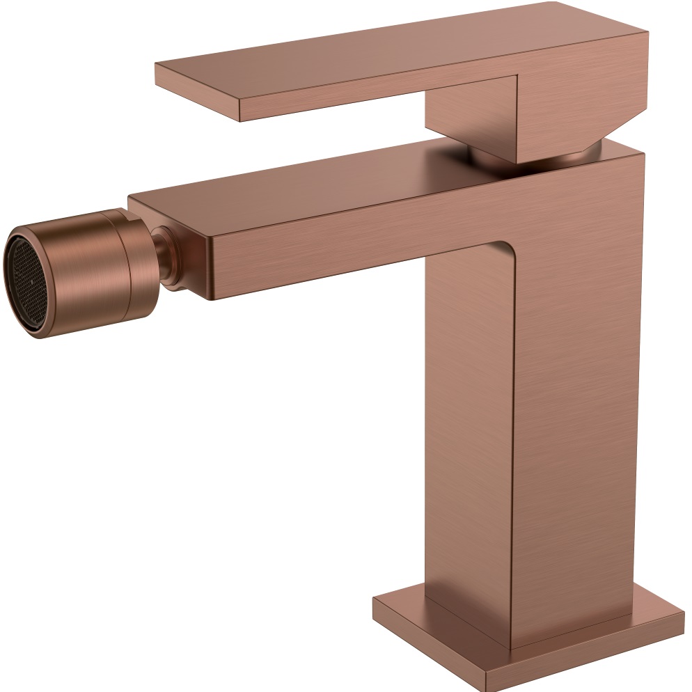 Смеситель для биде Boheme Qubic 476-BRB (бронза брашированная), без донного клапана