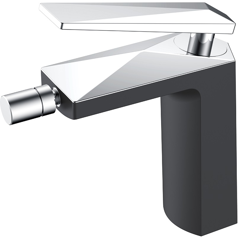 Смеситель для биде Boheme Venturo 376-B (хром, черный матовый), без донного клапана