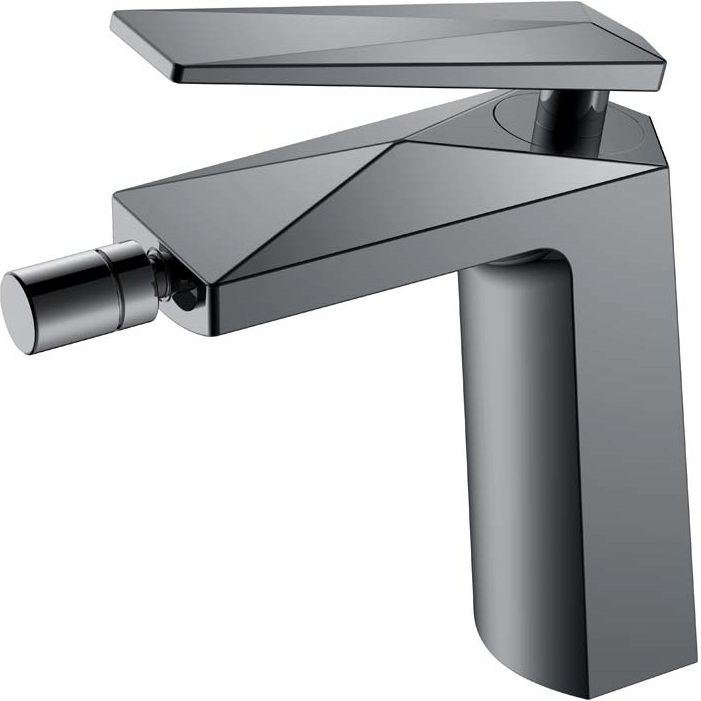 Смеситель для биде Boheme Venturo 376-SGM (оружейный металл глянцевый), без донного клапана
