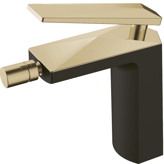 Смеситель для биде Boheme Venturo 386-B (золотой, черный матовый), без донного клапана