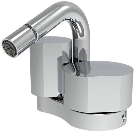 Смеситель для биде Fima Carlo Frattini So F3172CR (хром), двухкомандный, с донным клапаном