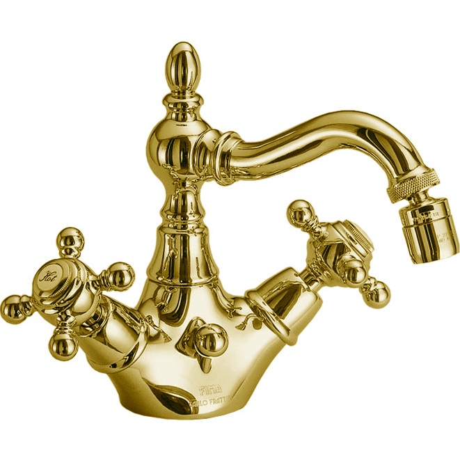 Смеситель для биде Fima Carlo Frattini Elizabeth F5092OR (золотой), с донным клапаном
