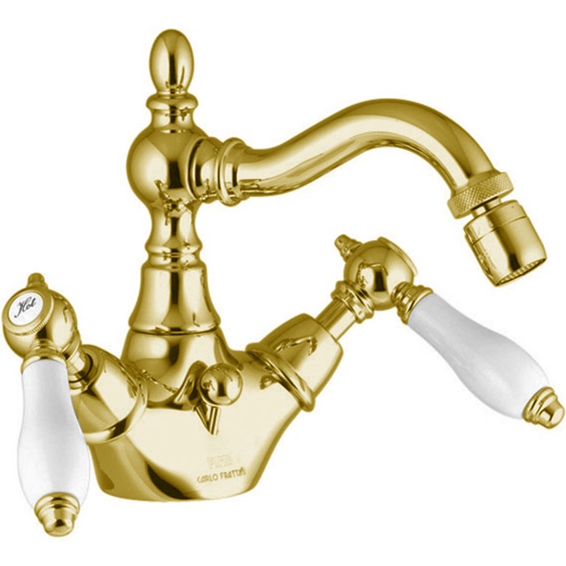 Смеситель для биде Fima Carlo Frattini Herend F5412CBOR (золотой), с донным клапаном