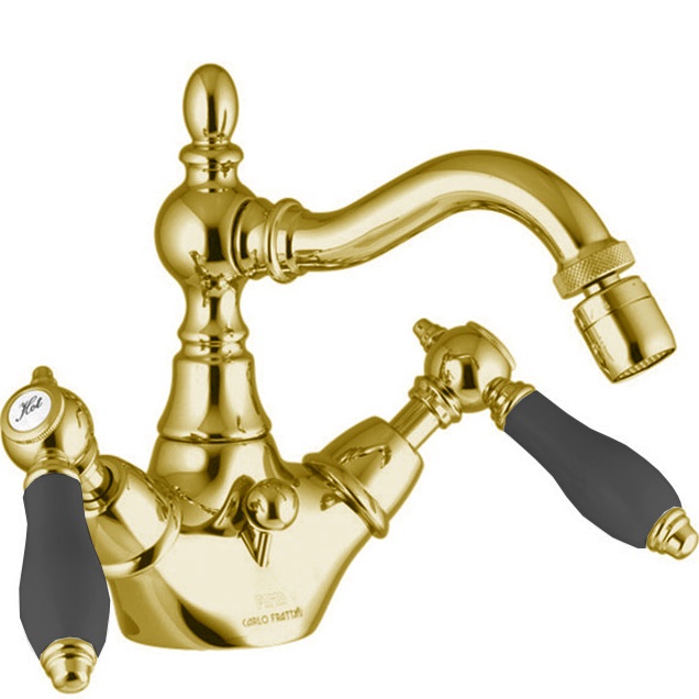 Смеситель для биде Fima Carlo Frattini Herend F5412CNOR (золотой), с донным клапаном