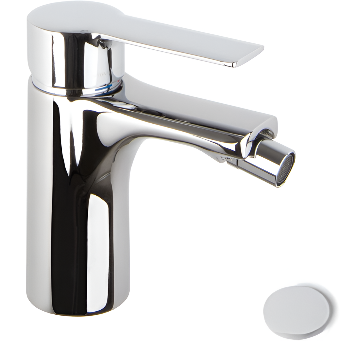 Смеситель для биде Fima Carlo Frattini Mast F3132BS (белый матовый), с донным клапаном