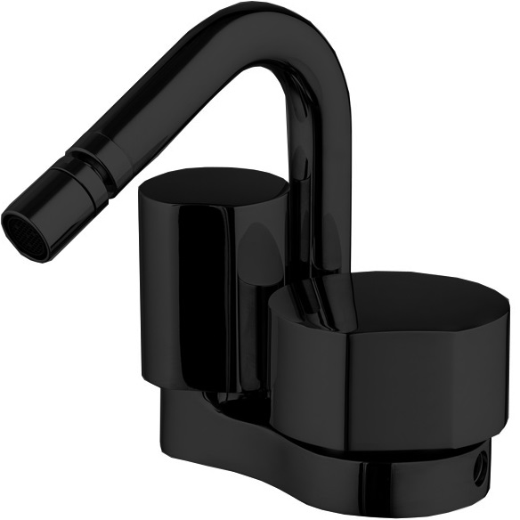 Смеситель для биде Fima Carlo Frattini So F3172NS (черный матовый), двухкомандный, с донным клапаном