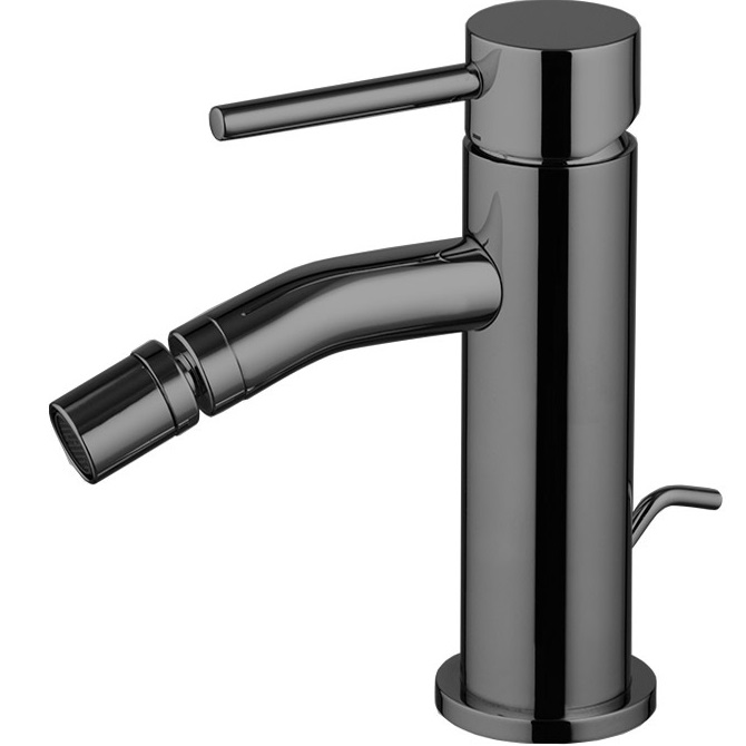 Смеситель для биде Fima Carlo Frattini Spillo Up XS F3032XSCN (черный хром), с донным клапаном
