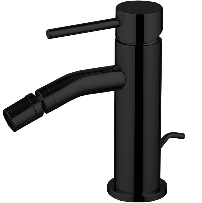 Смеситель для биде Fima Carlo Frattini Spillo Up XS F3032XSNS (черный матовый), с донным клапаном
