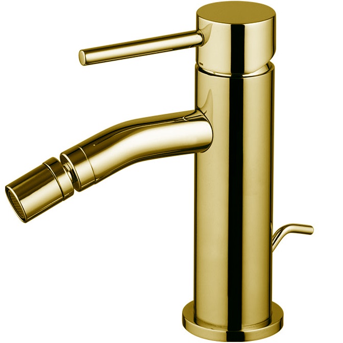 Смеситель для биде Fima Carlo Frattini Spillo Up XS F3032XSOR.2 (золотой), с донным клапаном