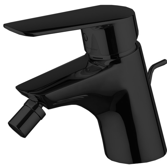 Смеситель для биде Fima Carlo Frattini Spot F3002NS (черный матовый), с донным клапаном