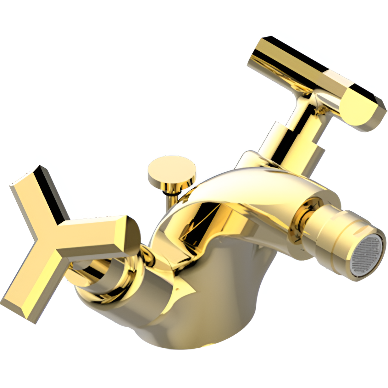 Смеситель для биде THG Les Ondes G8A-F31-3202 (золотой матовый), с донным клапаном