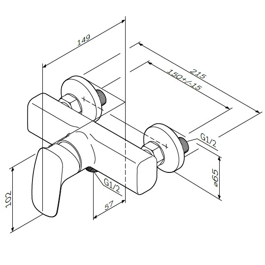 Смеситель для душа AM.PM Spirit V2.1 F71A20000