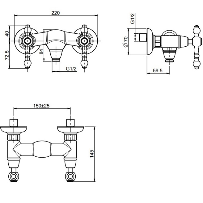 Смеситель для душа Fima Carlo Frattini Epoque F5055/1OR (золотой)